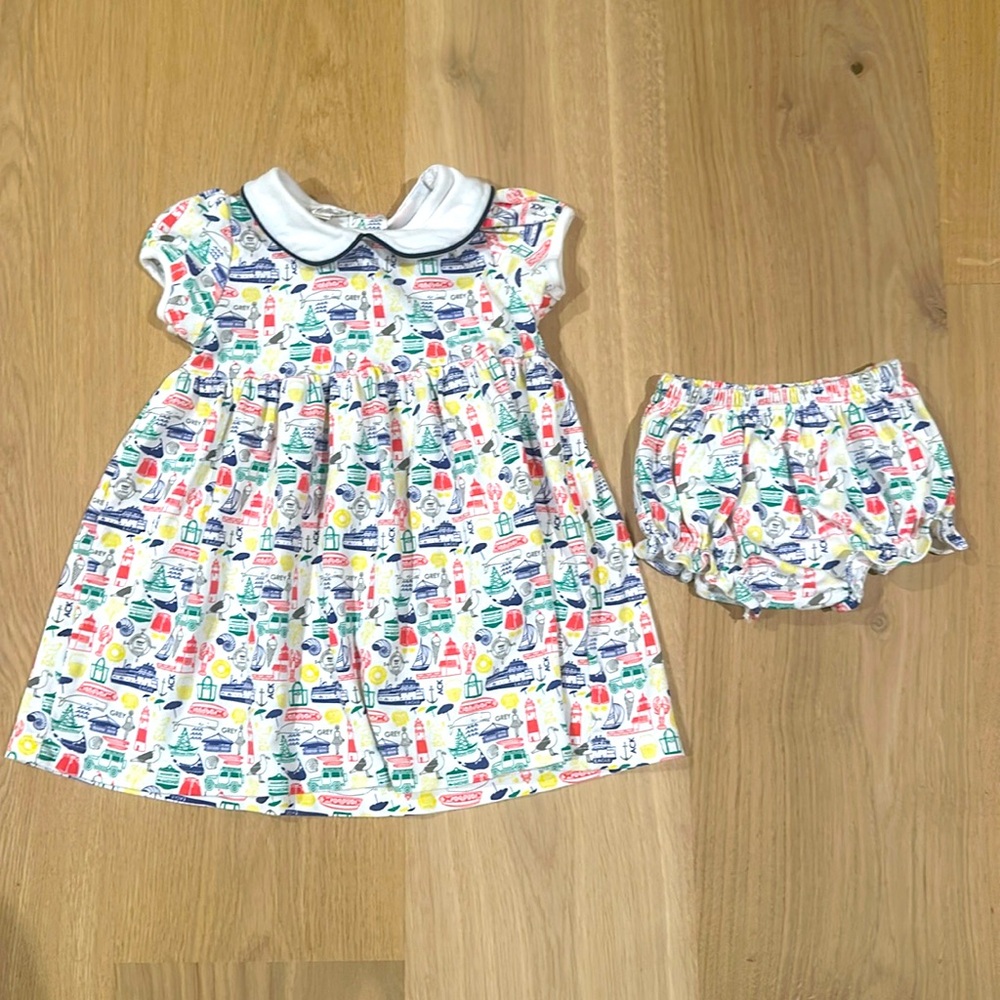 Joy Street Nantucket Sandbar Jetties Beach Baby Dress. size 18-24 months
